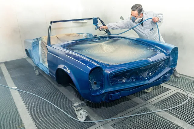 painter, spray, car, oldtimer, spray gun, paint, restoration, repair, auto, automobile, automotive, vehicle, old, car wallpapers, vintage, service, man, worker, repair shop, mercedes. Packaging auto repair shop services customers understand for 2027