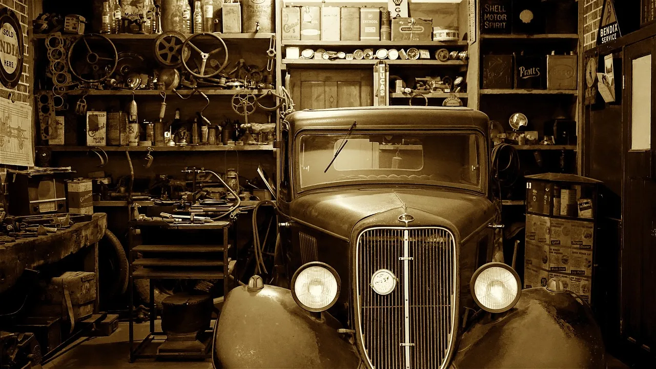 auto, car, garage, auto shop, vintage, car wallpapers, vehicle, antique, automobile, automotive, classic, equipment, fix, mechanic, nostalgia, repair, retro, sepia, service, repair shop, tools, transportation, workshop. Auto Repair Shop Trends to Plan For: ADAS and EVs