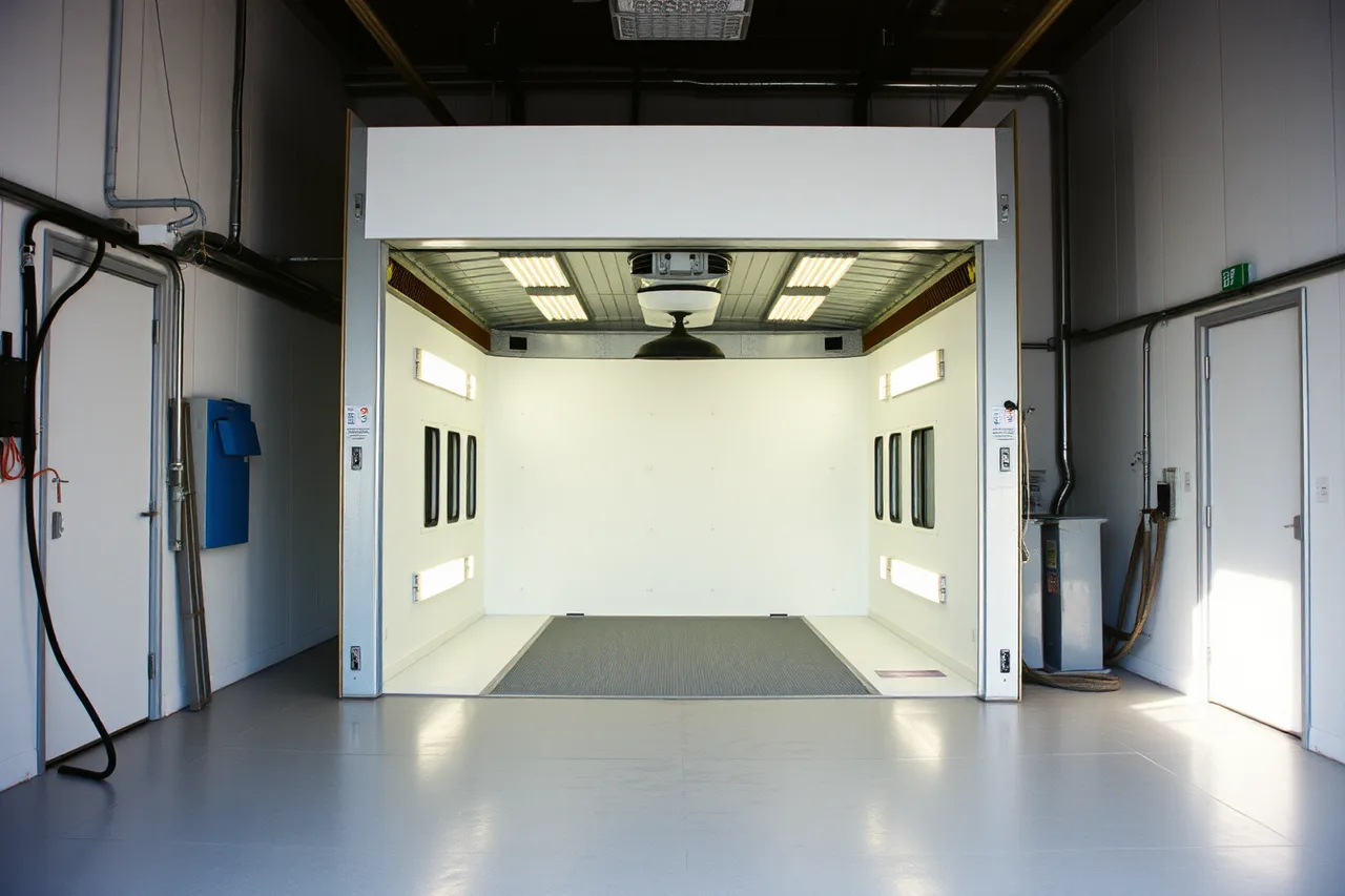 Paint booth installed in a leased repair bay (Which IRS deductions can an American auto repair shop claim?)